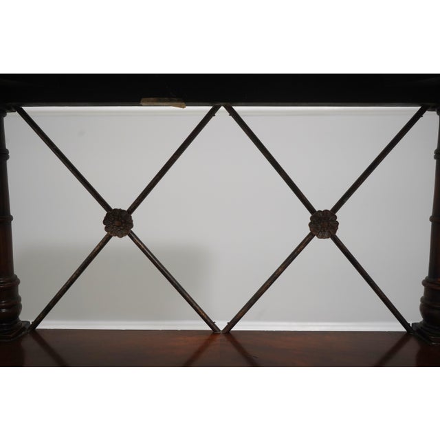 Maitland Smith 3 Tier Regency Style Mahogany Cart or Stand For Sale - Image 12 of 15