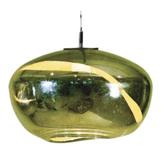 Galaxy Pendant Light from the Vista Swirl Collection in Citron For Sale