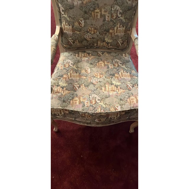 1960s Louis XV Embroidered Armchairs Engraved - Set of 2 For Sale - Image 14 of 17