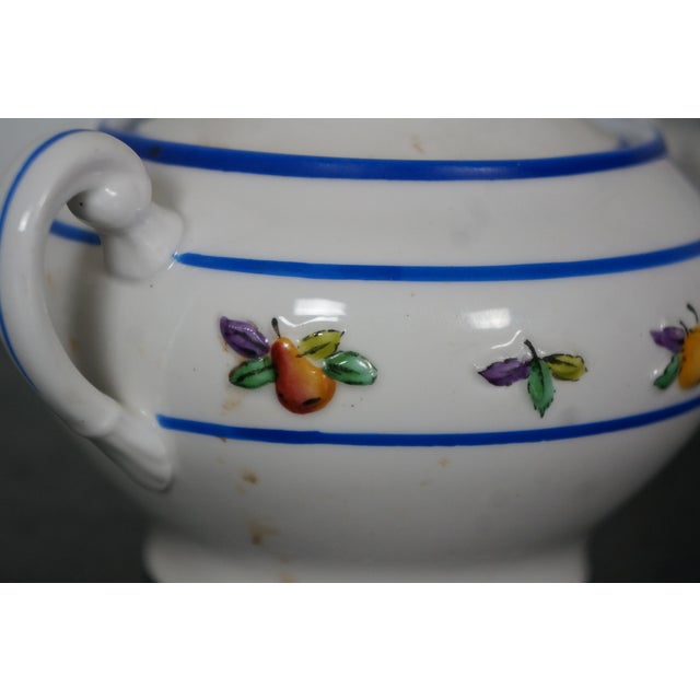 Late 20th Century English Tuscan Fruits Fine China Tea Coffee Demitasse Cups Creamer Pitcher - 22 pcs For Sale - Image 11 of 14