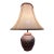 Vintage Boho Tan and Brown Ceramic Circles Table Lamp For Sale