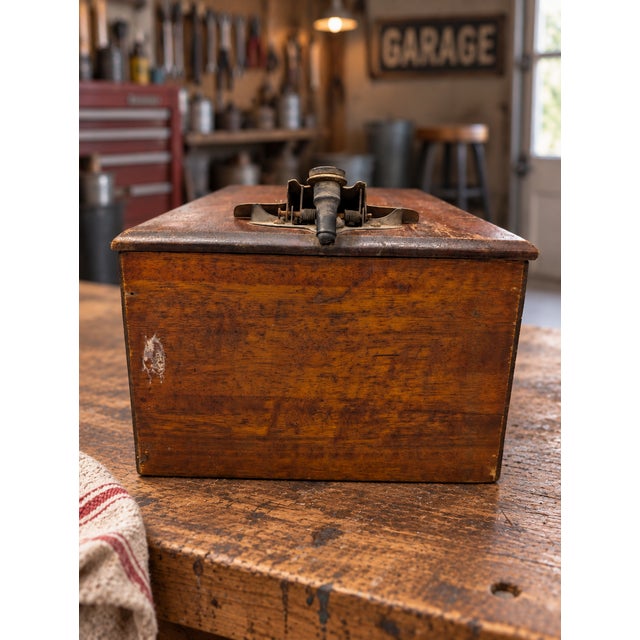 Vintage Stempco Dallas Oversized Wood Storage Clipboard & Industrial Office File Box For Sale - Image 6 of 11