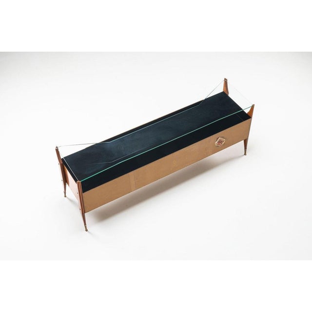 Black Italian Walnut Sideboard attributed to G. Cecchini and C. Cantu, Italy, 1950 For Sale - Image 8 of 18