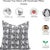 Fabdivine Handmade Block Printed Cushion Cover 12x20 Inch Off-White Linen For Sale - Image 4 of 4