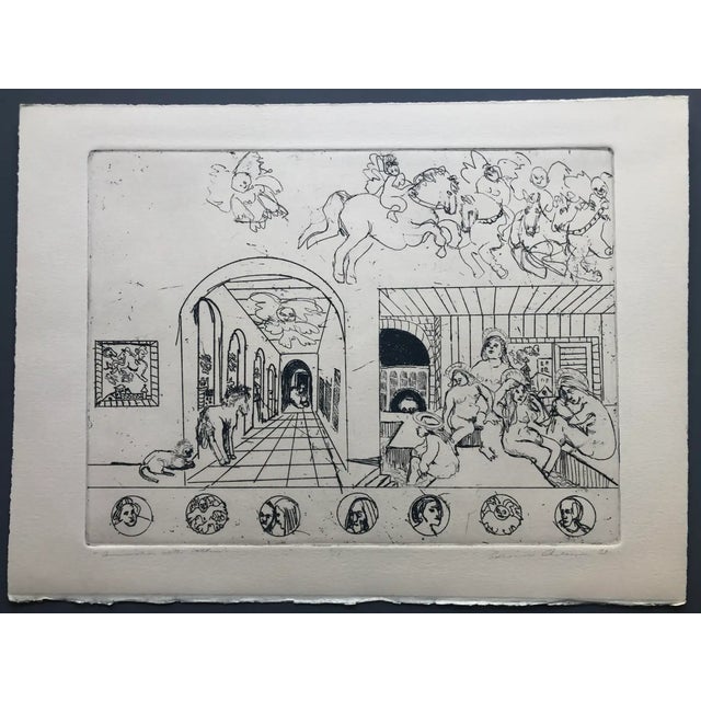 Mythological etching by Atlanta artist Adrienne Anderson (1949-2020). Anderson earned her MFA from University of Georgia...