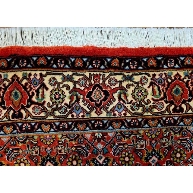 Red Middle Eastern Bidjar Rug in Pure Wool For Sale - Image 8 of 11