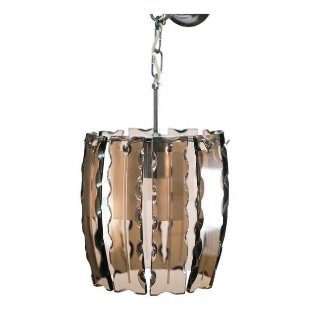 Vintage Italian Murano Glass Pendant Lamp from Veca, - 1970s For Sale