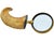 American Mid 20th Century Handcrafted Americana Horn & Brass Magnifying Glass For Sale - Image 3 of 7