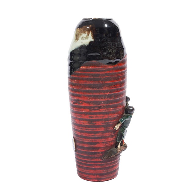 Early 20th Century Japanese Sumida Gawa Ceramic Vase, C. 1900 For Sale - Image 5 of 9