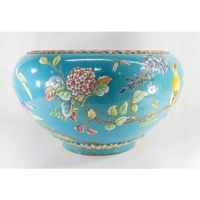 French Faience Aesthetic Jardiniere Planter For Sale - Image 4 of 13