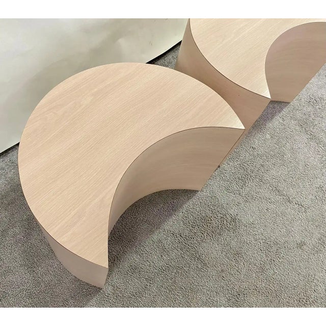 Post-Modern Formica Laminate Pink Circle Table Set, 4 Pcs For Sale - Image 10 of 12