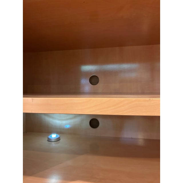 Late 20th Century Italian - Entertainment Console· Italian Modern Wall Unit · Illuminated Media Storage For Sale In Seattle - Image 6 of 10