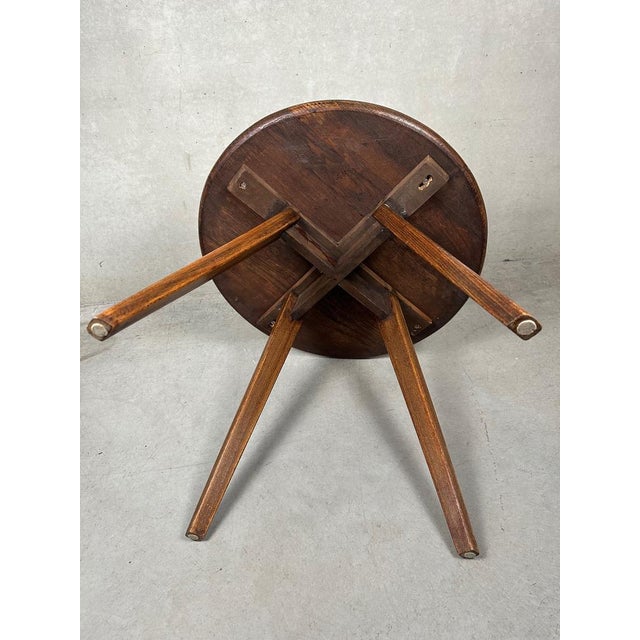 Vintage Japandi Side Table in Oak, 1970s For Sale - Image 9 of 10