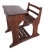 Antique Victorian School Desk with Bench and Storage For Sale