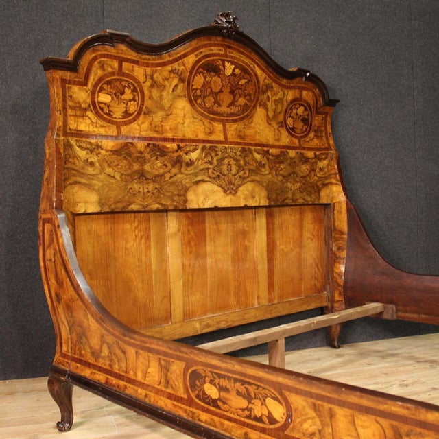 Vintage Lombard Double Bed, 1950 For Sale - Image 11 of 13