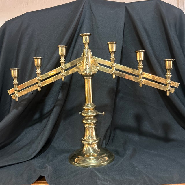 Late 18th Century 1890 Brass Candleholder For Sale - Image 5 of 10