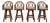 Vintage Rattan Swivel Bar Stools, Set of 4 For Sale