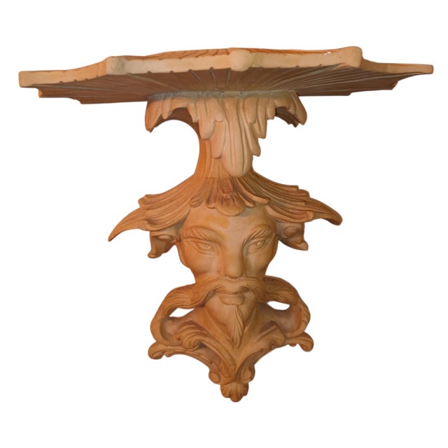 Chinoiserie Transform Your Walls Into a Gallery of Classical Artistry With This Striking Pair of Vintage Baroque-Style Architectural Wall Sconces. For Sale - Image 3 of 9