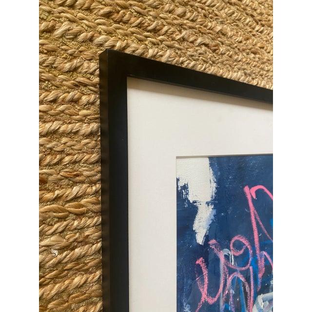 Sarah Trundle Sarah Trundle, Contemporary Abstract Framed Painting, "Scrappy" For Sale - Image 4 of 5