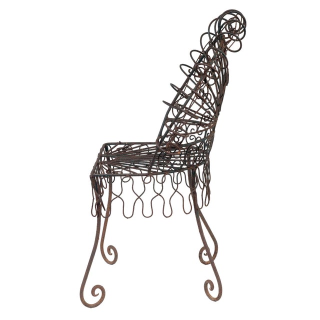Mid 20th Century Salterini Style Iron Outdoor Garden Chair For Sale - Image 4 of 10