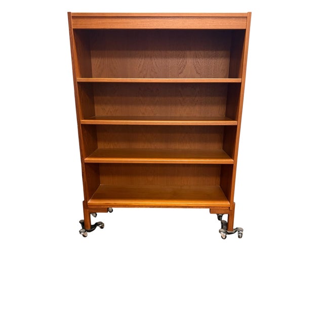 Vintage Danish Teak Bookcase McM Four Shelf For Sale - Image 6 of 16