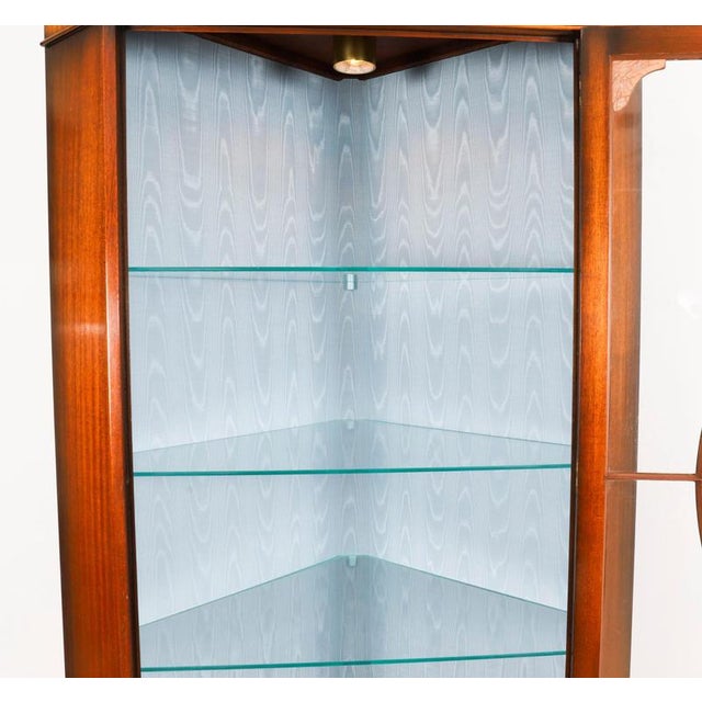 Vintage English Flame Mahogany Display Cabinet For Sale - Image 11 of 18