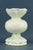 Item : A ceramic vase, entirely hand-crafted and modeled on a lathe, then glazed in white and vitrified, signed under the...
