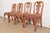Queen Anne Romweber Antique Georgian Carved Walnut Dining Chairs, Set of Four For Sale - Image 3 of 13