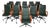 Ingmar Swivel Chair in Green Leather by Nein Kämper For Sale
