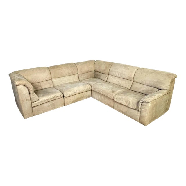 Corner Sofa by Rolf Benz in Leather, Set of 5 For Sale
