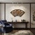 Wood Chinese Fan Shape Birds Flowers Wood Wall Hanging Panel For Sale - Image 7 of 7