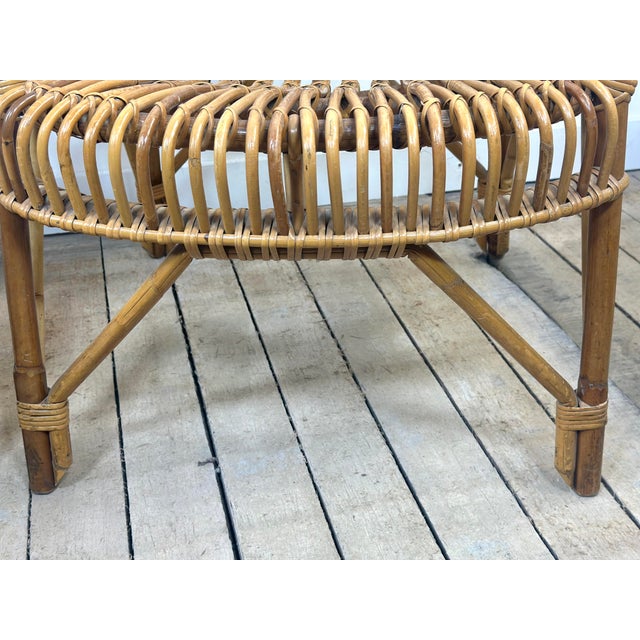 Vintage Rattan and Bamboo Armchairs, 1960s, Set of 2 For Sale - Image 6 of 14