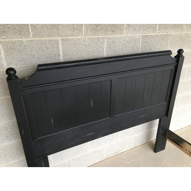 Broyhill Attic Heirlooms Black Distressed Double Bed Frame Chairish