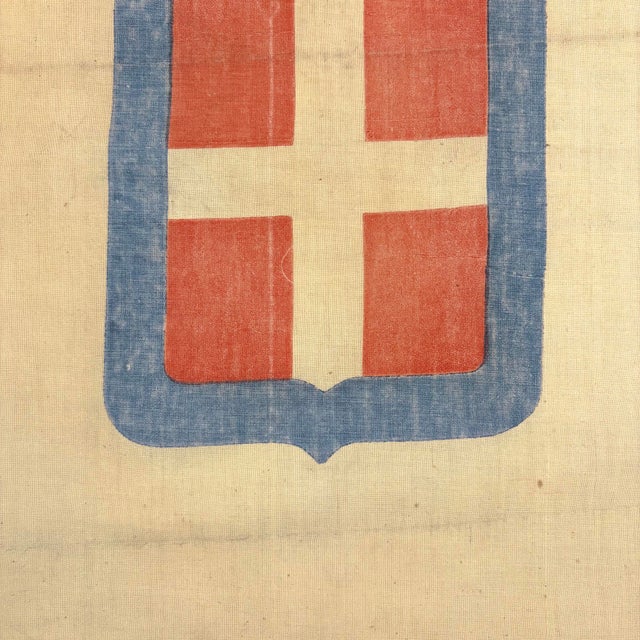 Early 20th Century Antique Cotton Flag of the Kingdom of Italy For Sale - Image 5 of 7