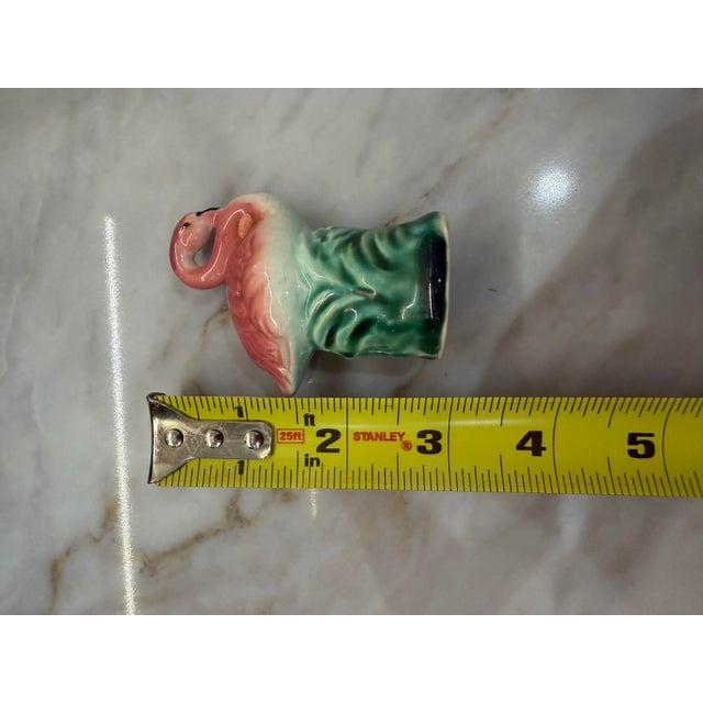 Ceramic Vintage Pink Flamingo Salt and Pepper Shakers, Niagara Falls Souvenir For Sale - Image 7 of 10