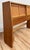 Wood Vintage MCM Full Bed Headboard With Sliding Cubby Doors For Sale - Image 7 of 8