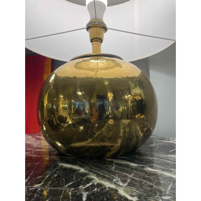 1970s Hammered Brass Table Lamp, 1970s For Sale - Image 5 of 9