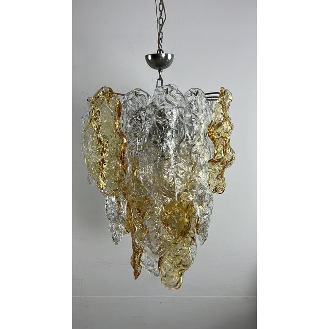 Large Mid-Century 9-Light Murano Glass Chandelier, 1970s For Sale - Image 18 of 18