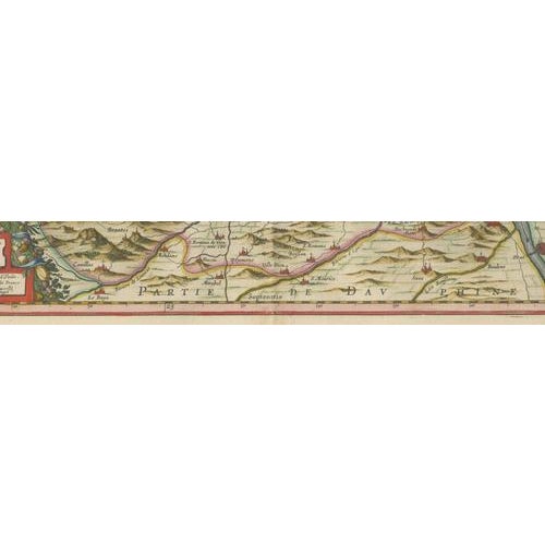 17th Century Antique Blaeu Map of the Principality of Orange and Avignon, 1642 For Sale - Image 5 of 12