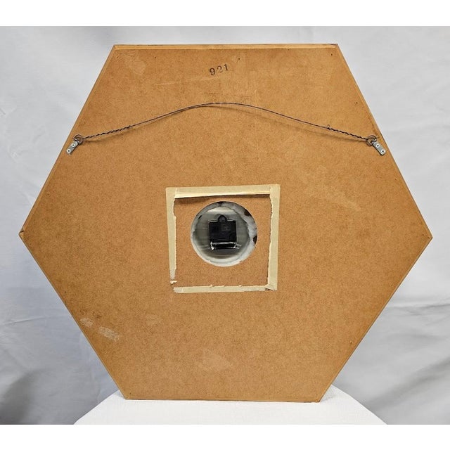 Glass Large 32" Vintage Empire Art Products Hollywood Regency Mirrored Wall Clock For Sale - Image 7 of 7