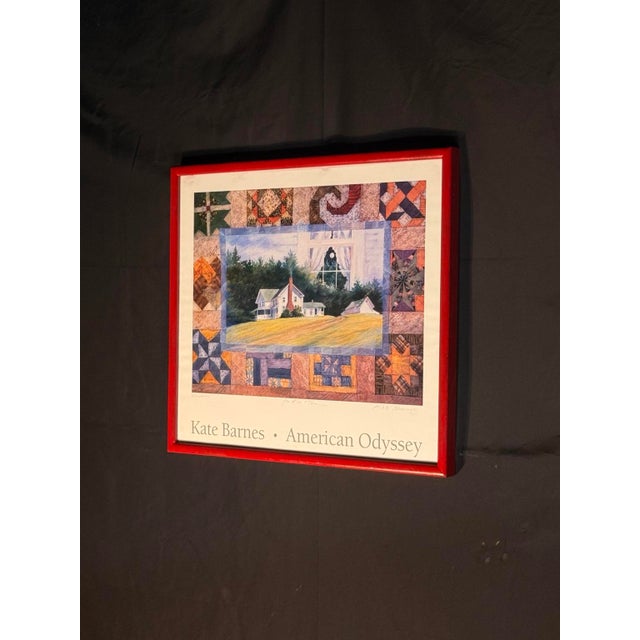Farmhouse American Odyssey Folk Art Framed Print by Kate Barnes For Sale - Image 3 of 5
