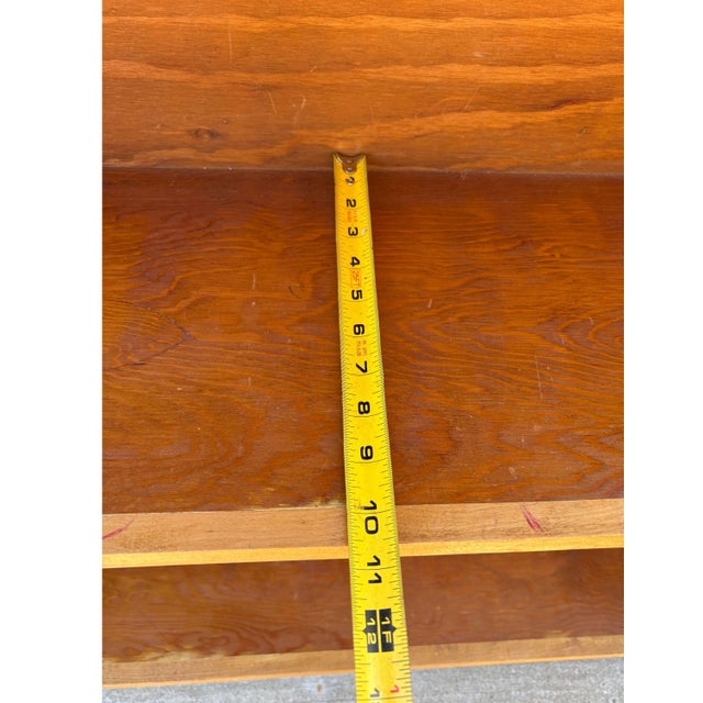 Mid-Century Modern Vintage Mid Century Modern Style Wood Open Bookshelf Display Shelf For Sale - Image 3 of 10