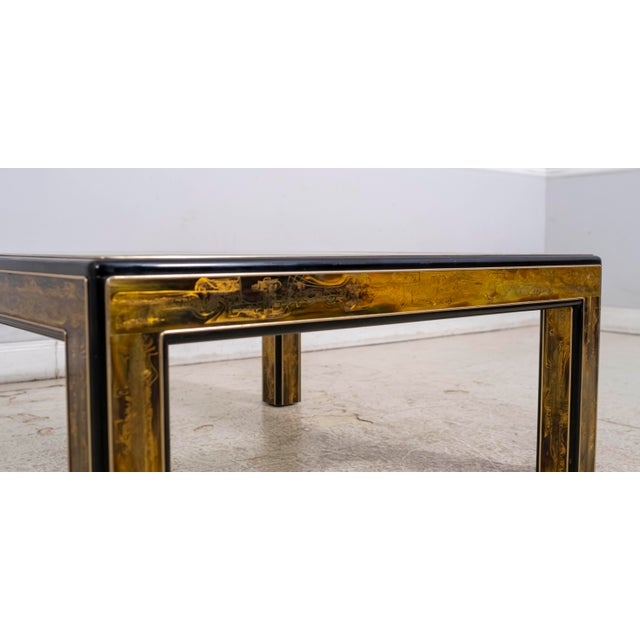 Glass Bernard Rhone Mastercraft Acid Etched Glass Top Coffee Table For Sale - Image 7 of 15