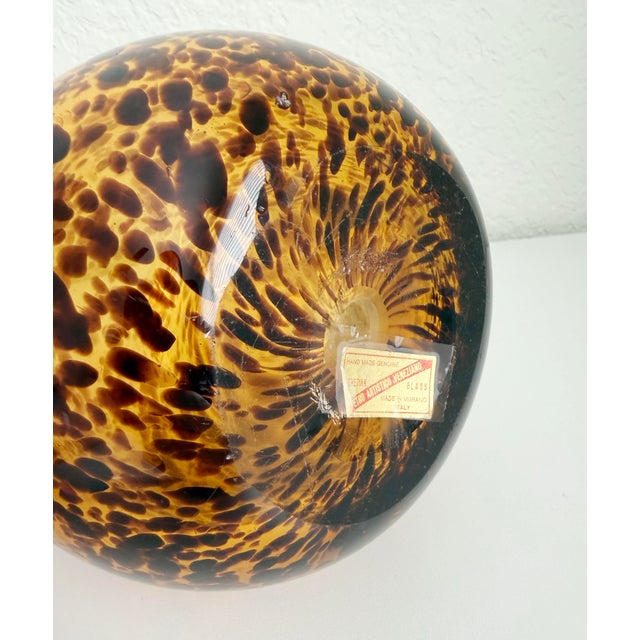 Glass 1960s Murano Tortoise Glass Orb For Sale - Image 7 of 7