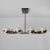 Monumental 1950s 12-Globe Glass & Metal Chandelier for Stilnovo For Sale - Image 10 of 12