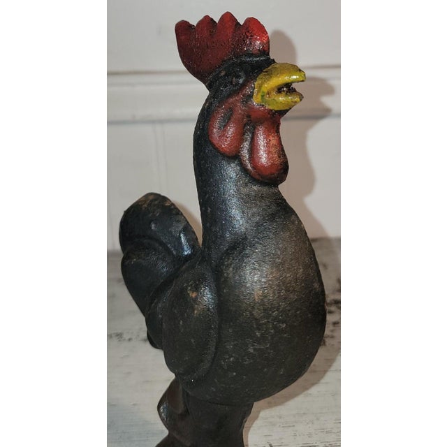 Early Hubley Rooster Door Stop. great for with a wonderful unmatched patina. This cast iron rooster is in amazing...