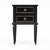 1970s Pair of French Louis XVI Style Ebonized and Brass Two-Drawer Side Tables For Sale - Image 5 of 9