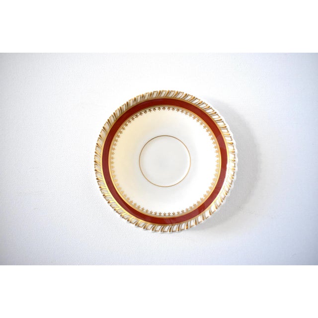Traditional Vintage Lenox "Georgian" Red & Gold Saucers - Set of 10 For Sale - Image 3 of 8
