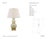 Chapman & Myers by Visual Comfort Signature Gourd Form Small Table Lamp in Tea Stain with Linen Shade Designer: Chapman &...