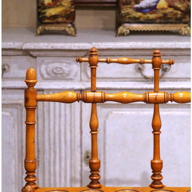 Tan 19th Century French Faux Bamboo Umbrella Stand With Zinc Drip Tray For Sale - Image 8 of 12